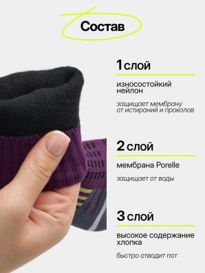 Носки детские водонепроницаемые NUCEX KID-02 (violet_gray)