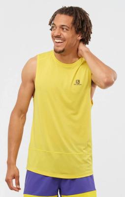 Майка SALOMON CROSS RUN TANK M Empire Yellow/Heaр. LC1717100