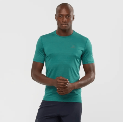 Футболка SALOMON XA TEE M Pacific/Heather LC1523200