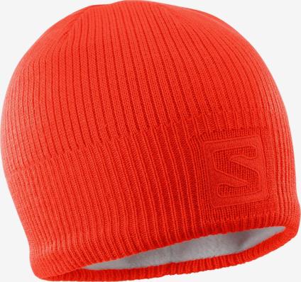 Шапка SALOMON LOGO BEANIE Cherry tomato  114090