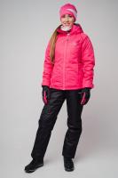 Костюм NORDSKI Motion Raspberry W куртка / Premium Black W брюки утеп. жен. лямки