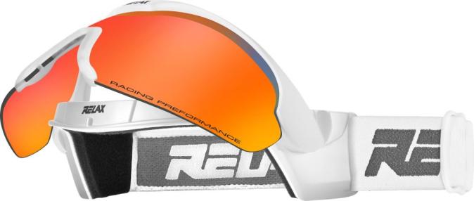 Очки-козырек RELAX CROSS бел.оправа, бронз. линза+запасная прозрачная линза,чехол HTG34Q