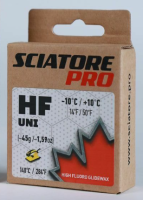 Твердый парафин HF UNIVERSAL Sciatore Pro (с высоким содержанием фтора) -10C/+10C 45гр HFU45