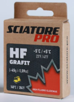 Твердый парафин HF GRAFIT (черный) Sciatore Pro (с высоким содержанием фтора) -5C/+5C 45гр HFG45