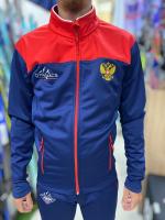 Куртка лыжная разминочная DYNAMICS-RUN (синий темный/красный)