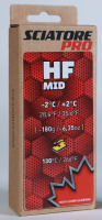 Твердый парафин HF MID (красный) Sciatore Pro (с высоким содержанием фтора) -2C/+2C 180гр HFMR180