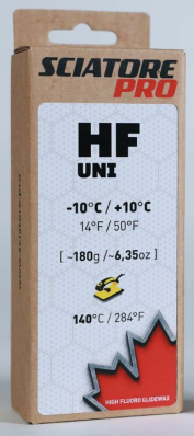 Твердый парафин HF UNIVERSAL Sciatore Pro (с высоким содержанием фтора) -10C/+10C 180гр HFU180